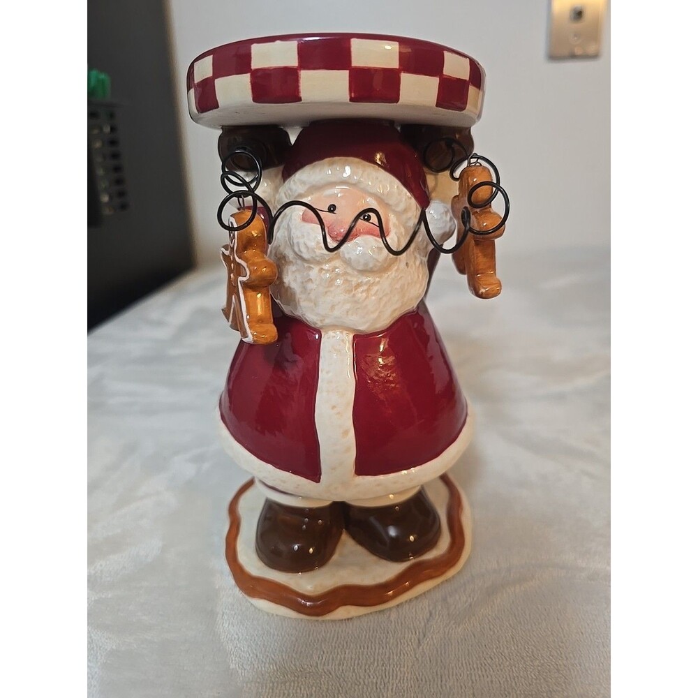 Stony Creek 7" Porcelain Santa Candle Holder